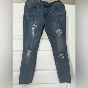 Distressed Blue Women's Jeans